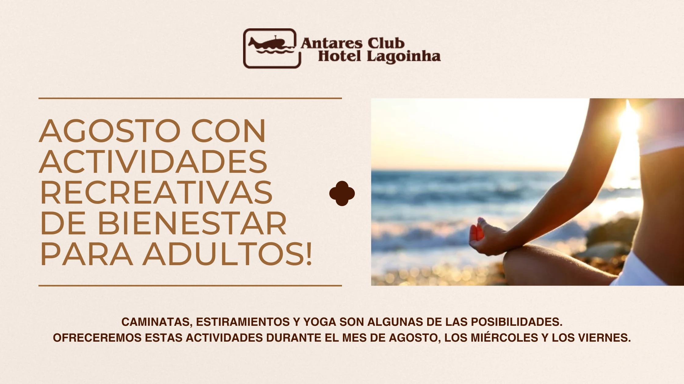 Agosto con actividades recreativas de bienestar para adultos